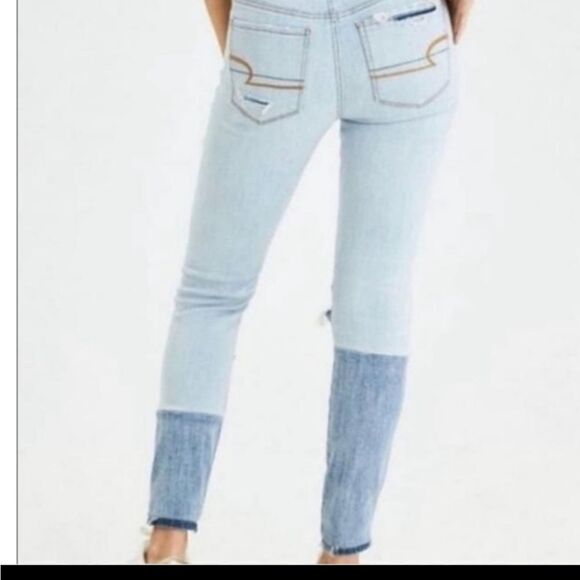 American eagle 2 tone distressed jeans - Picture 2 of 11